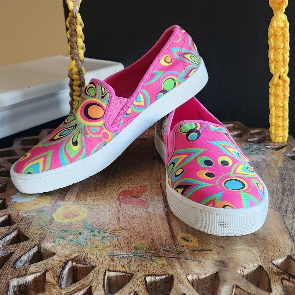 Loudmouth Sneakers in Shagadelic Vienna Pink Slip on Shoe